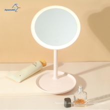 Personalisierte Make -up -Handheld -LED -Reisespiegel tragbarer Magie Badezimmer Desktop Spiegel mit LED -Leuchten Make -up -Spiegel LED